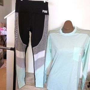 PINK long sleeve T-shirt + legging